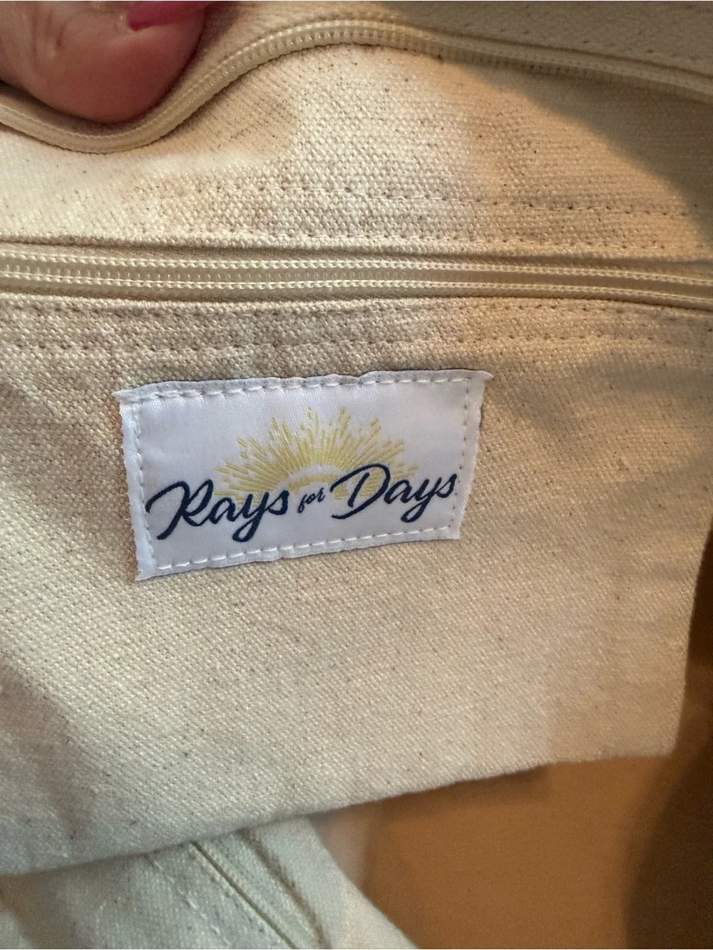 Rays For Days Striped Woven Tote Bag | Beach Vacation Summer Carryall - Picture 4 of 8